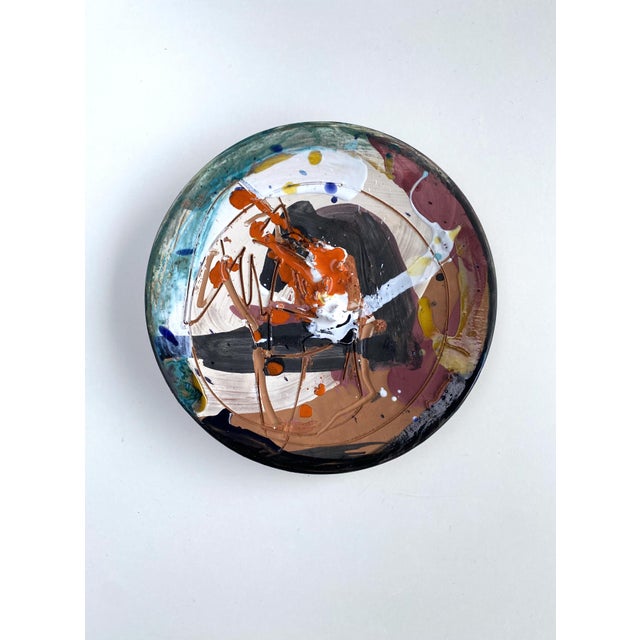 1990s Abstract Ceramic Plate by Giorgio Moiso for San Giorgio Albisola, 1990s For Sale - Image 5 of 5