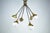Mid-Century Modern Mid-Century Italian Brass and Opaline Glass Chandelier from Stilnovo, 1950s For Sale - Image 3 of 16