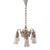 Early 20th Century Arts & Crafts Gas-Electric Chandelier With Original Silver Finish For Sale