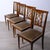 Beautiful set of 4 walnut chairs, Louis XVI style Italy, 1950s/60s, velvet seat. Dimensions: Maximum height 95 cm Seat...
