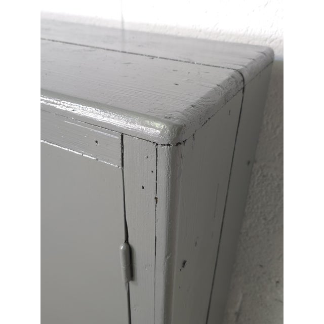 Gray Curved Workshop Locker in Wood, 1950s For Sale - Image 8 of 18