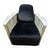 This is a pair of antique Art Deco club chairs featuring a silver leaf design over wood construction and black velvet...