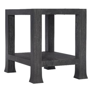 Carbonized Suar Wood Side Table For Sale