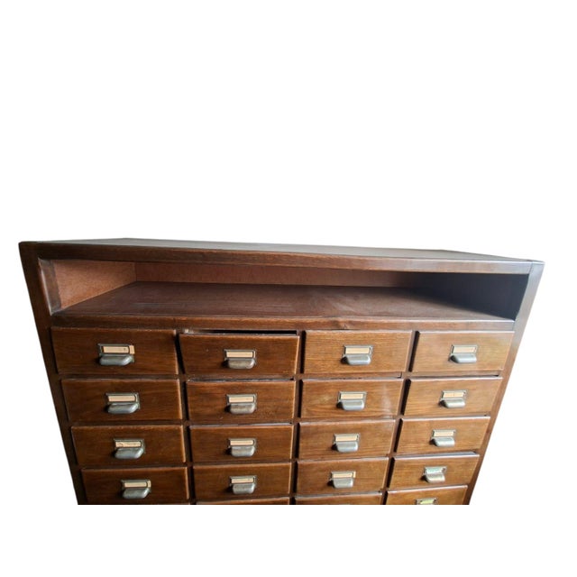 Vintage Office Furniture with Drawers and Swing Door, 1940s For Sale - Image 3 of 8