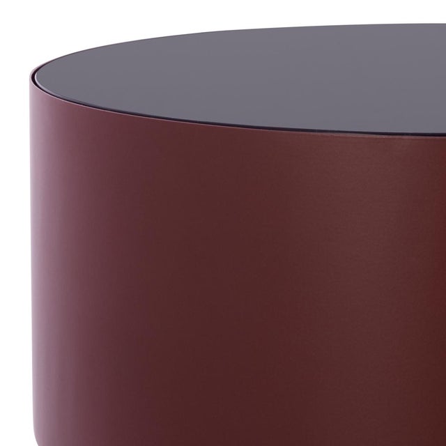Spritely Home Sumiko Accent Table in Black / Bordeaux For Sale - Image 4 of 6