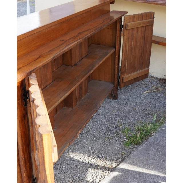 1960s Handcrafted Bar Cabinet in Walnut and Oak, 1960s, Set of 4 For Sale - Image 5 of 7