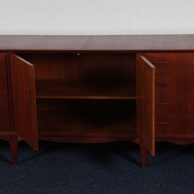 Brown Large Vintage Wooden Sideboard, 1960s For Sale - Image 8 of 15