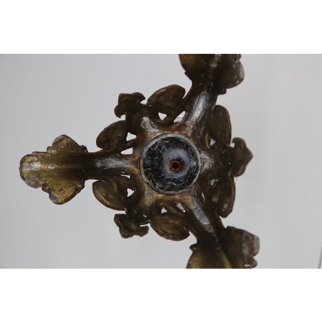 Transparent American Brilliant Cut Crystal Compote in Original Ornate Metal Stand, C. 1890–1910 For Sale - Image 8 of 8