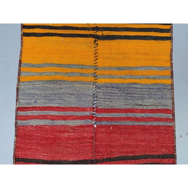 Turkish Narrow Kilim Runner Rug For Sale - Image 6 of 7