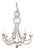 Italian Vintage Crystal and Steel Six-Light Chandelier with Faceted Beads, Wired For Sale