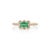 VR Jewels Art Deco Zambian Emerald & Diamond Halo Ring Size 5 in 14k Yellow Gold For Sale - Image 4 of 17