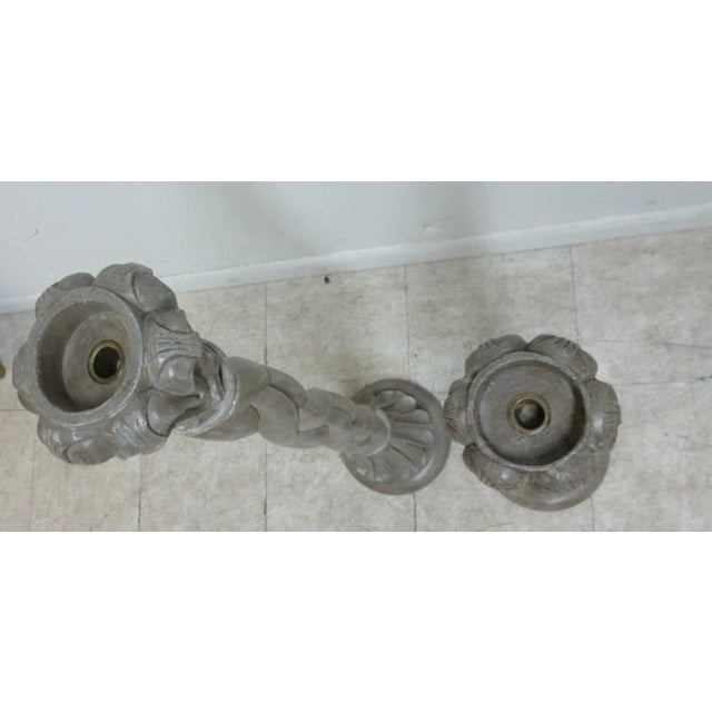 Wood Pair John Richard Corinthian Greek Columns Candle Stand Stick pedestals For Sale - Image 7 of 10