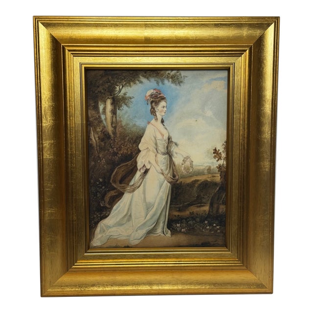 18th Century Portrait Painting Aurora Ascending Countess Lady Jane Stanhope in the Light of Dawn After Joshua Reynolds For Sale