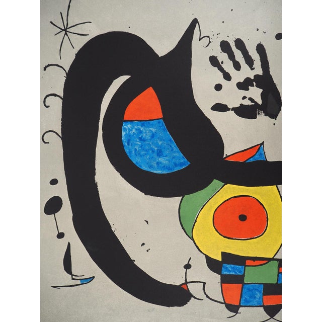 Modern Joan Miro, Woman with Bird, Original Lithograph For Sale - Image 3 of 6