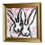 Bunny Hop Acrylic Painting: Original Framed Art, Victorian Gold by Tatiana Duperault For Sale