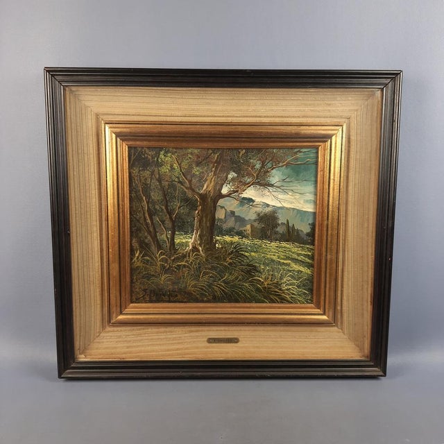 S. Omodeo, Landscape, 1950s, Oil on Canvas, Framed For Sale - Image 15 of 15