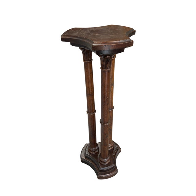 Vintage Italian three column pedestal. Measures 12” diameter x 35” h. Some distressing which was intentional and some...