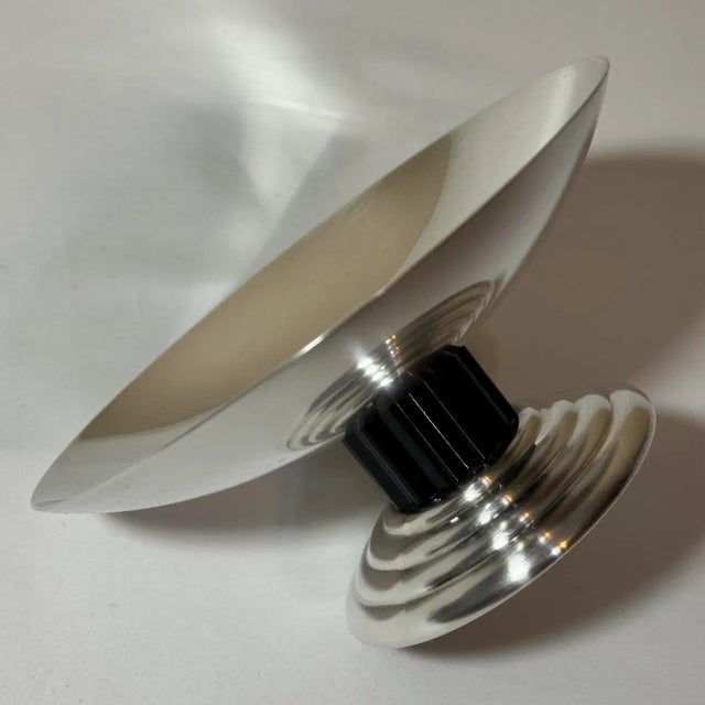 Jean Puiforcat 1930s Jean Puiforcat France Art Deco Silverplate Pedestal Bowl Dish For Sale - Image 4 of 10