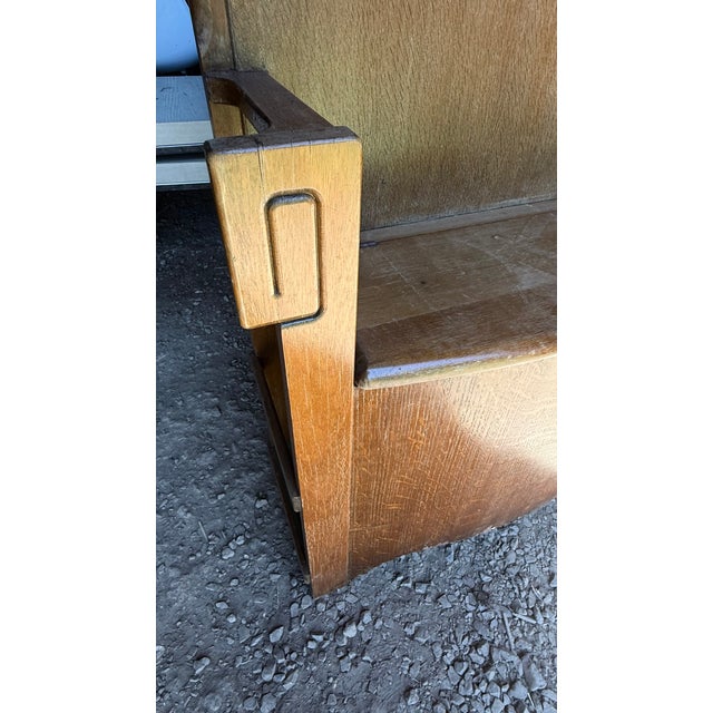 Heals and Sons 1930s Arts & Crafts Hall British Tree With Mirror and Storage Bench by Harris Lebus For Sale - Image 4 of 13