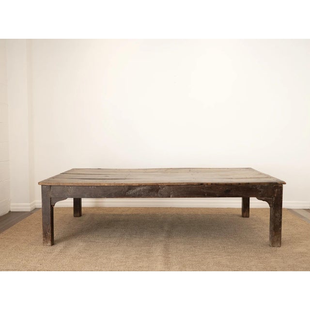Dimensions:&nbsp;40.5"D x 72.5"L x 19.25"H Skirt: 14.75"H A beautiful French farmhouse coffee table crafted from reclaimed...