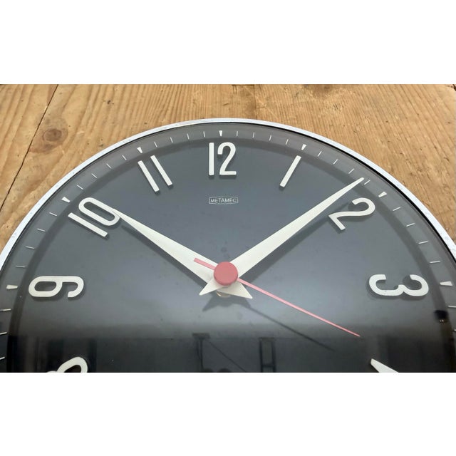 Vintage Dark Blue Wall Clock from Metamec, 1970s For Sale - Image 10 of 18