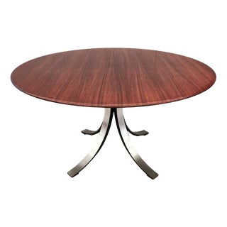 T69 Tondo Table in Teak by Osvaldo Borsani for Tecno, 1970s For Sale