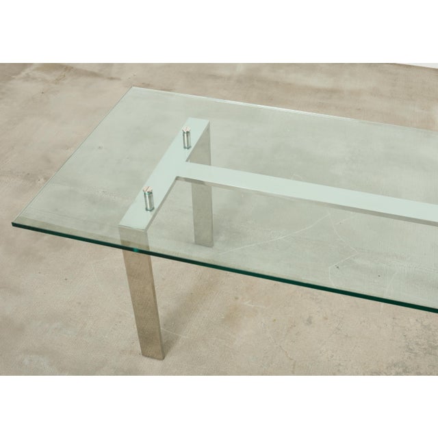 Ralph Lauren Italian Chrome Glass Langham Dining Table For Sale - Image 9 of 17