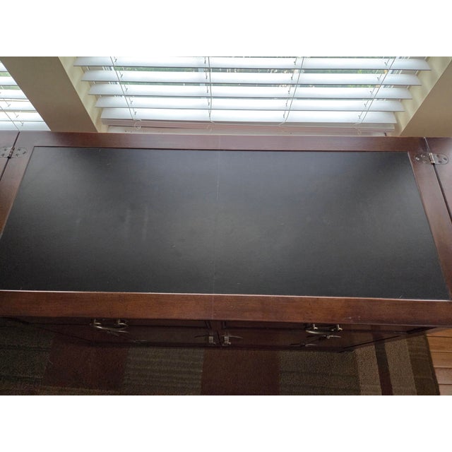 Vintage Henredon Flip-Top Rolling Bar Cabinet For Sale In Philadelphia - Image 6 of 7