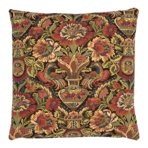 Vase & Birds Tapestry Cushion With Feather Filler - 46 X 46cm