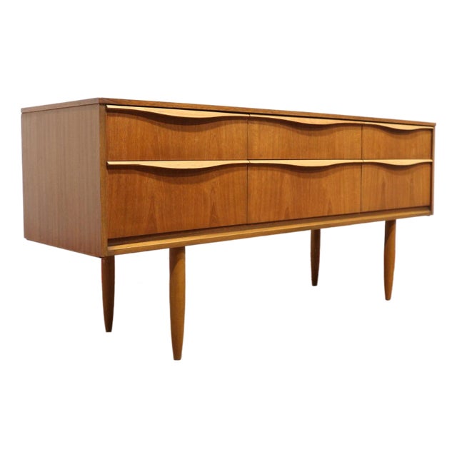Mid Century Modern Teak Dresser End Table by Austinsuite Danish Style For Sale