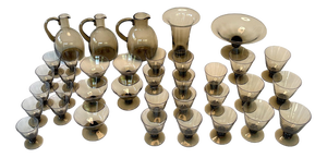 Art Deco Glassware Set from Daum Nancy, 1930s, Set of 36