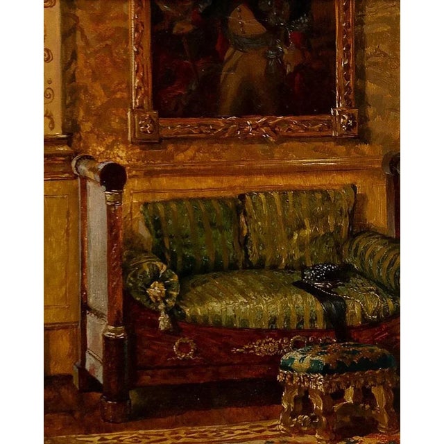 Contemporary Alexander Sergheev, A French Room, Oil on Board, 1990s, Framed For Sale - Image 3 of 4