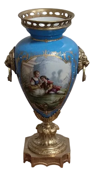19th Century Porcelain Vase on Bronze Mount