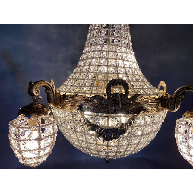 Late 20thC French Louis XVI Swan Chandelier - 1 Pc For Sale - Image 12 of 18