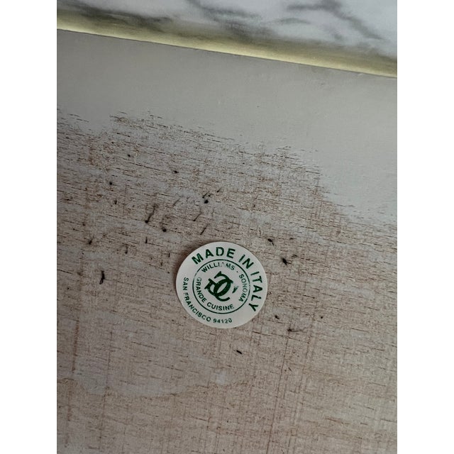 Vintage Williams Sonoma Carrara Marble Table For Sale - Image 13 of 16