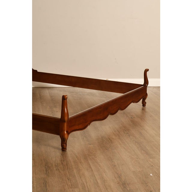 Henredon Henredon Carved Cherry King Size Bed Frame For Sale - Image 4 of 18