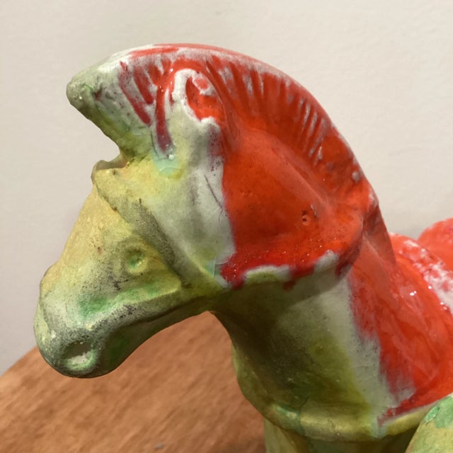 Circa 1960 Italian Gil Etruschi Ivo De Saint Pair of Red and Ochre Horse For Sale In Chicago - Image 6 of 11