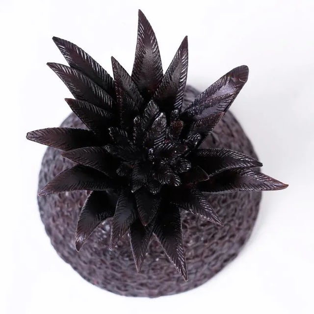 Metal 1970s Mid-Century Bronze Pineapple Jar For Sale - Image 7 of 9