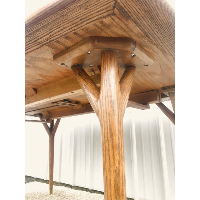 Mid Century Modern Solid Wood Dining Table | Chairish