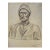 Vintage Charcoal Portrait of Dante Alighieri by Anthony Ferrara, Signed (1946, Charcoal on Paper) For Sale