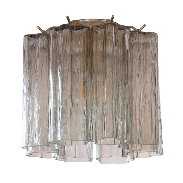 Small Ceiling Light in Smoky Murano Glass, 1990s For Sale - Image 11 of 11