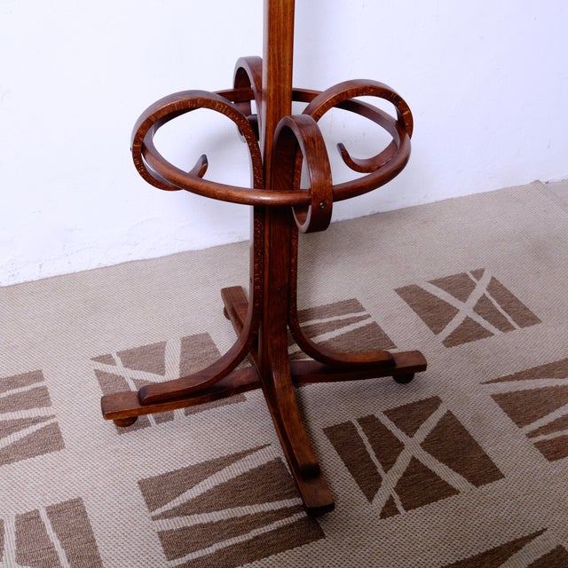 Vintage Curved Beech Coat Stand, 1970s For Sale - Image 14 of 16