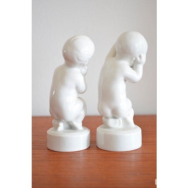 1970s Children Figurines by Svend Lindhart for Bing & Grondahl, 1970s, Set of 2 For Sale - Image 5 of 9