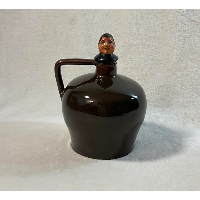 Vintage Ceramic Friar Musical Liquor Jug Decanter Old Wind Music Box Prohibition Era 1920-1933 For Sale - Image 13 of 13