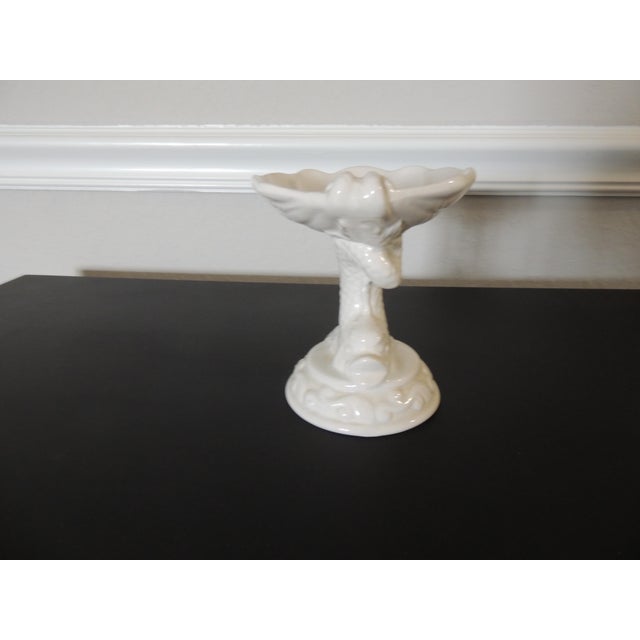 Ceramic Vintage White Porcelain Asian Dolphin & Shell Soap Dish For Sale - Image 7 of 7