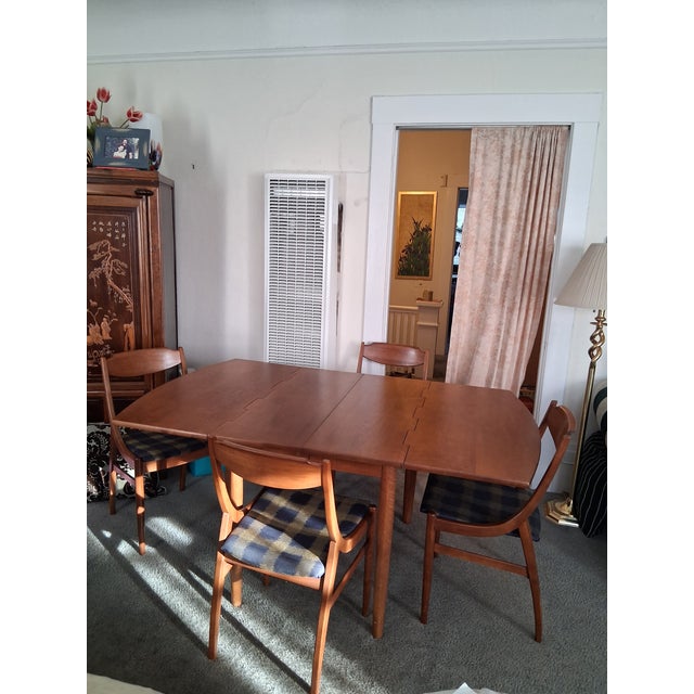 Mid 20th Century Drexel Drop Leaf Table With Four Chairs For Sale - Image 14 of 16