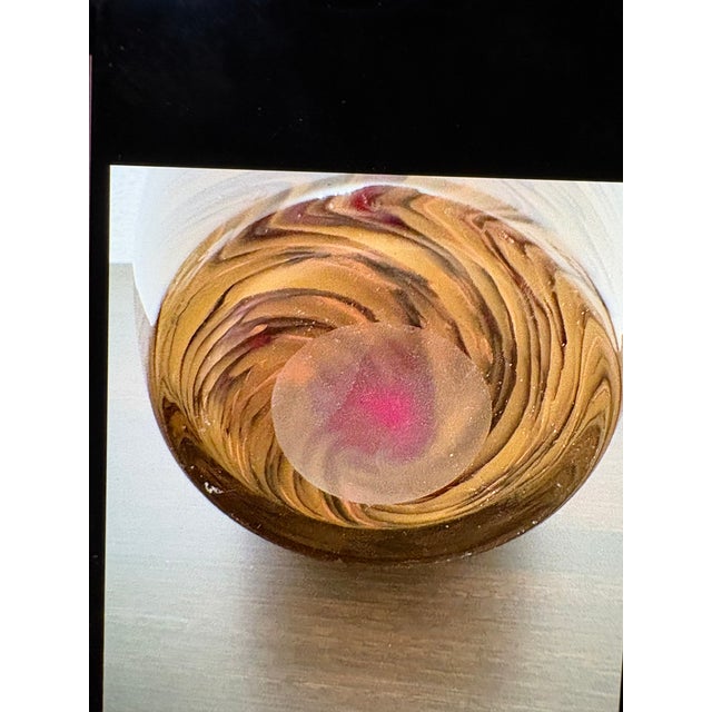 Murano Murano Style Vintage Spiraled Hand Blown Glass Vase Sculpture For Sale - Image 4 of 6