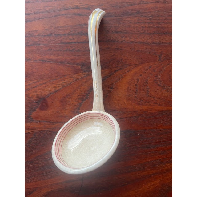 Mid 19th Century Antique Wales Cardiff Swansea Porcelain White Gold Leaf Gravy Boat Under-Plate & Ladle For Sale - Image 5 of 11