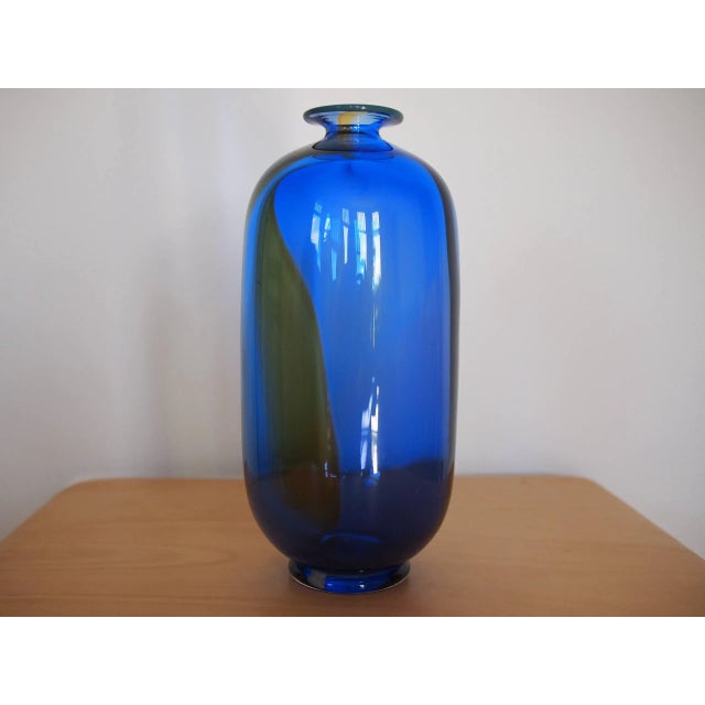 Vintage Transjo Hytta Glass Vase Bottle For Sale - Image 4 of 8