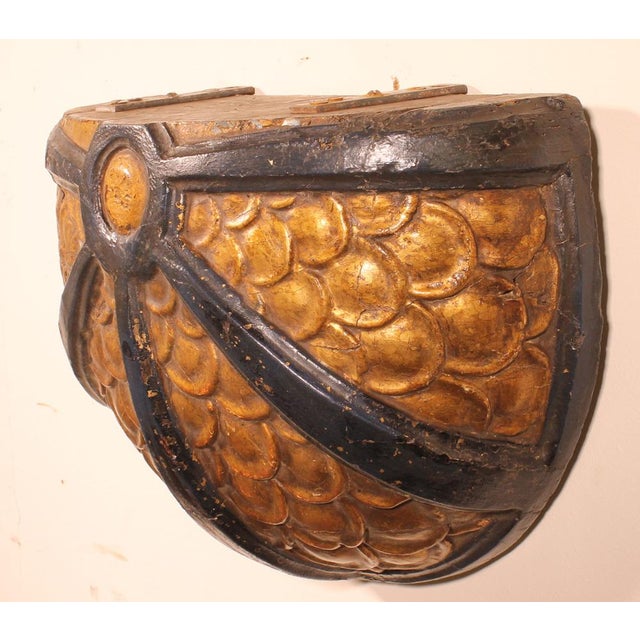 Console in Polychrome Carved Wood For Sale - Image 5 of 6